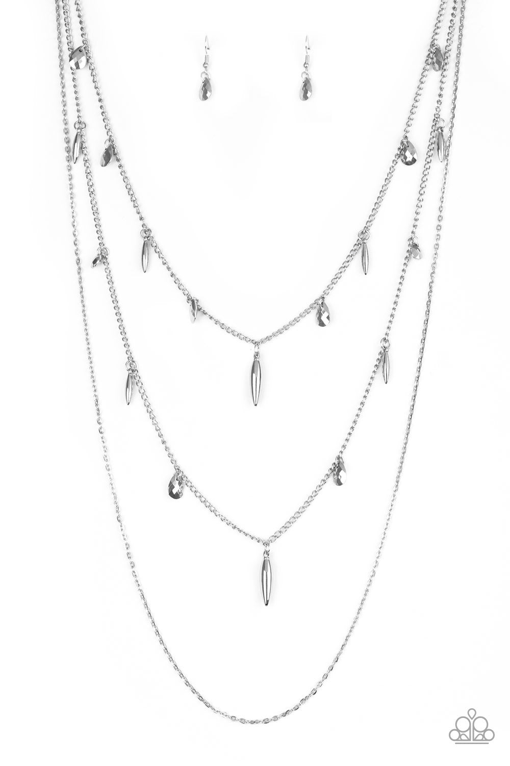 Bravo Bravado - Silver Layered Chain Necklace