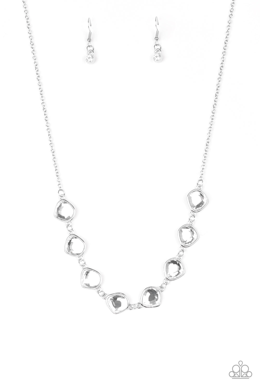 The Imperfectionist - White Gem Rhinestone Necklace