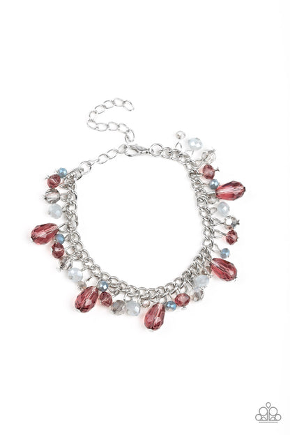 Catwalk Crawl - Purple & Gray Beaded Bracelet