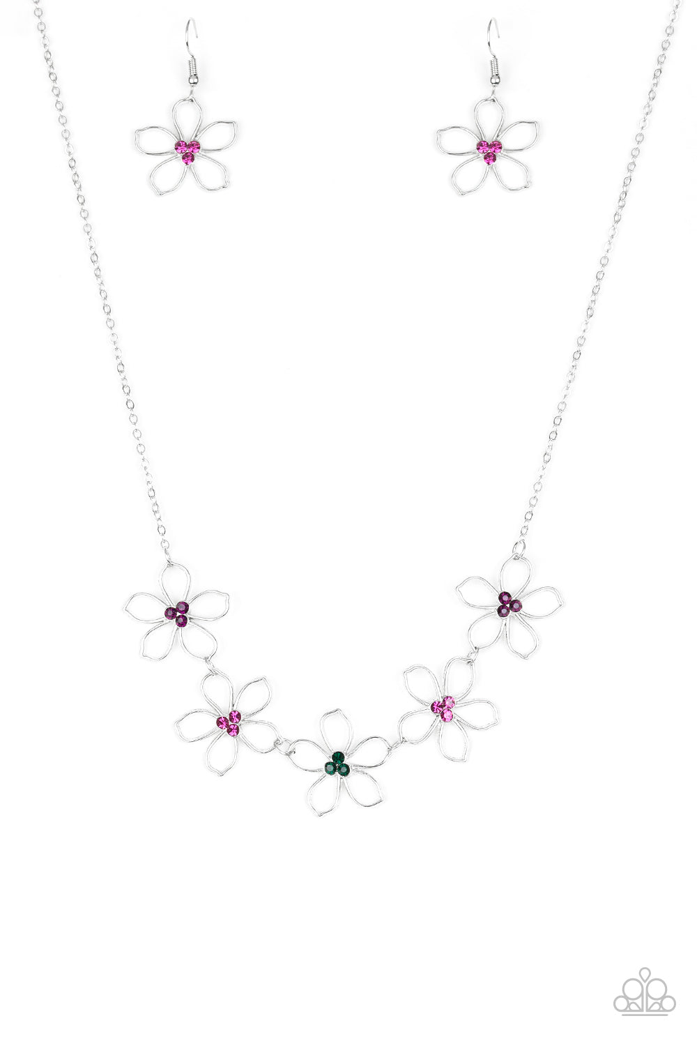 Hoppin Hibiscus - Multi Colored Floral Necklace