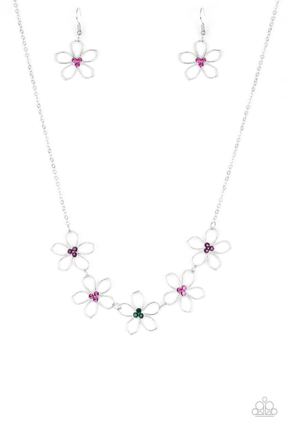 Hoppin Hibiscus - Multi Colored Floral Necklace