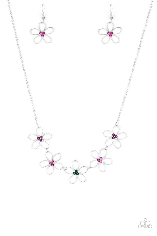 Hoppin Hibiscus - Multi Colored Floral Necklace