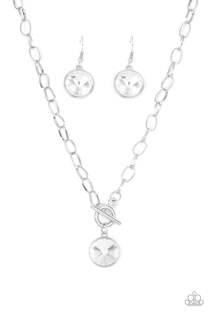 She Sparkles On ~ Silver Necklace With Matching She Sparkles Bracelet -Jewelry Set