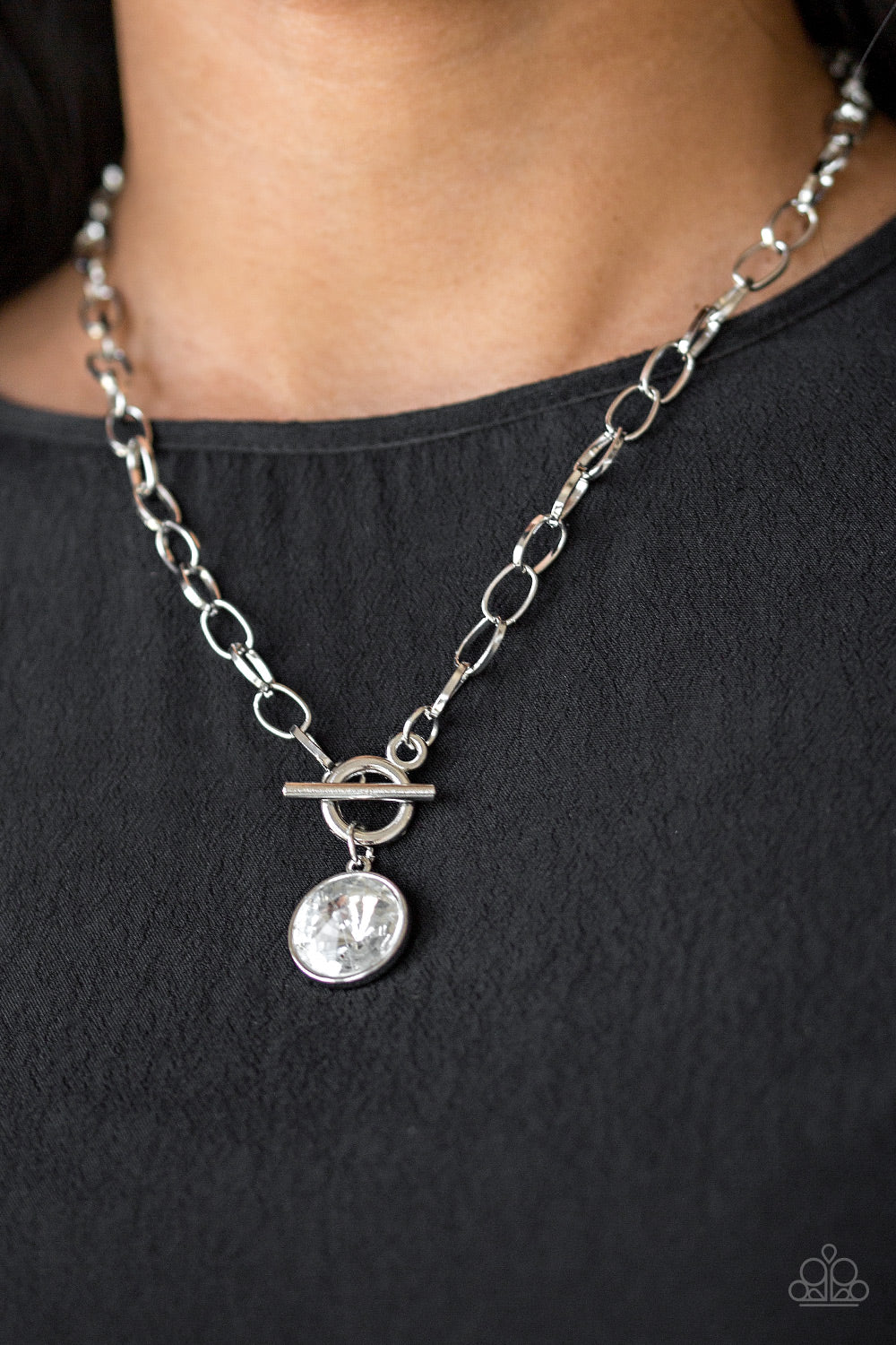 She Sparkles On ~ Silver Necklace With Matching She Sparkles Bracelet -Jewelry Set