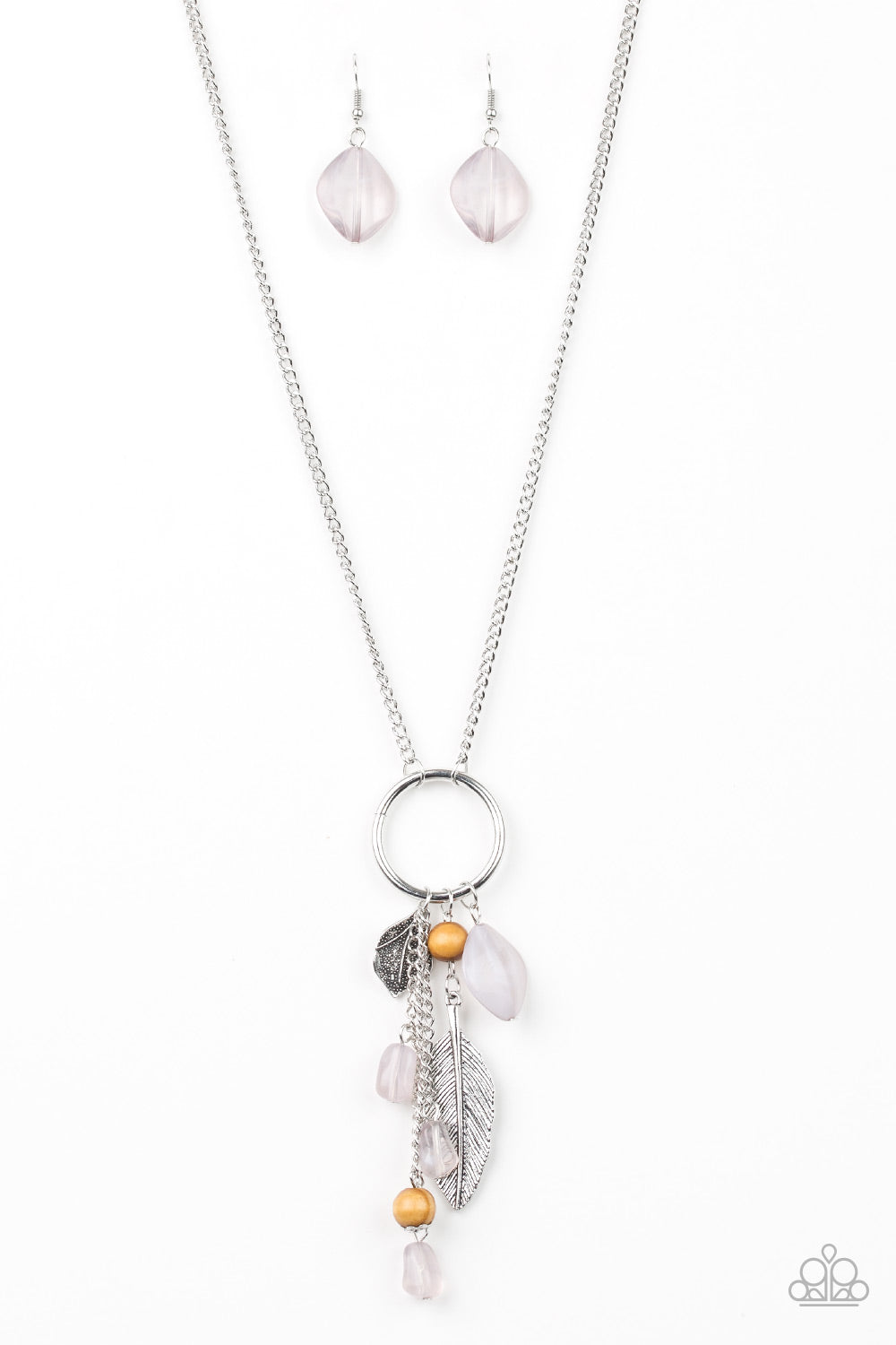 Sky High Style - Silver Feather Charm Necklace
