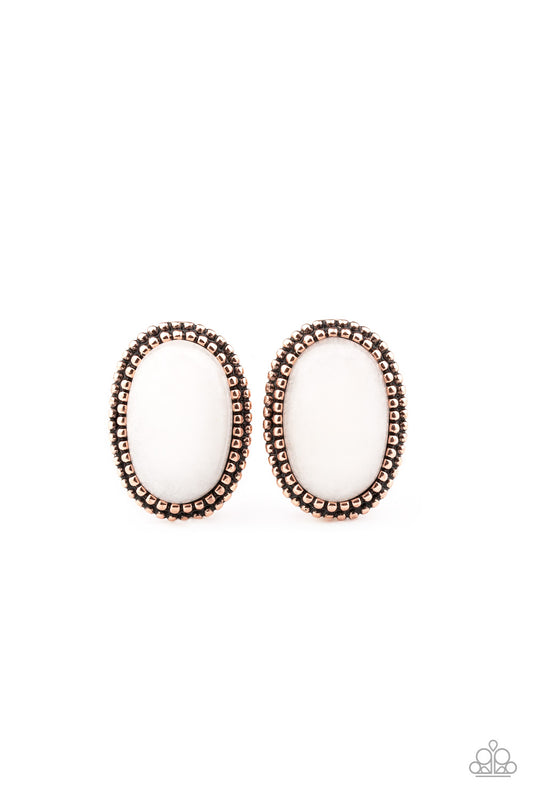 Shiny Sediment Copper Earring Post