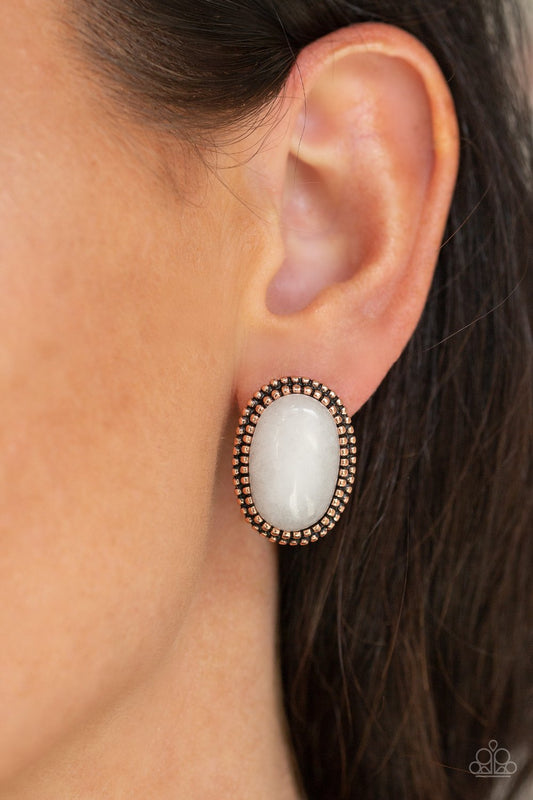 Shiny Sediment Copper Earring Post