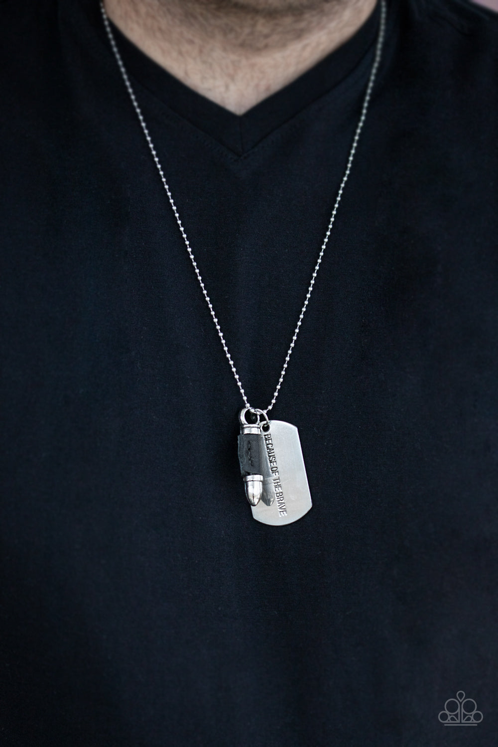 Proud Patriot - Black Dog Tags Men's Nekclace