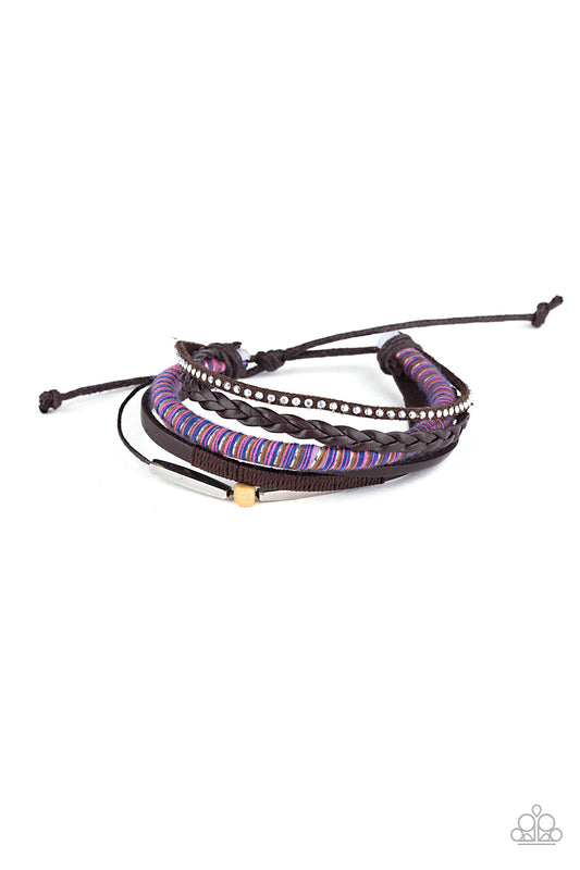 Wander Struck Bracelet - Purple Drawstring Bracelet