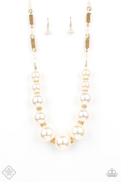 Pearly Prosperity Gold Necklace