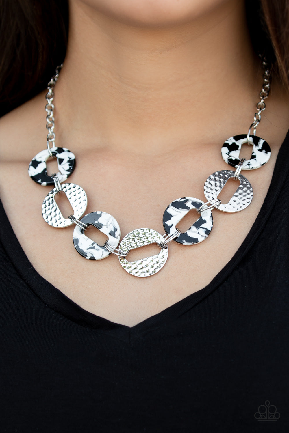 Retro Retrograde Necklace With Matching Retro Recharge Bracelet - Jewelry Set