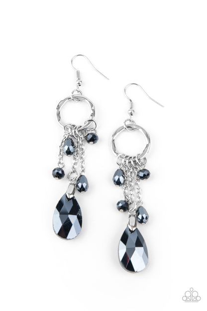 Metallic Blue Earrings