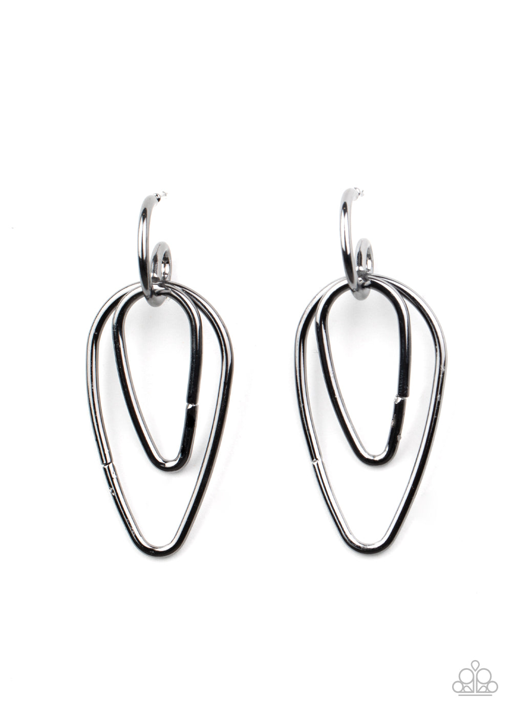 Droppin Drama Black Hoop Earrings