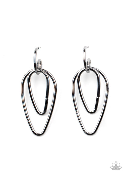 Droppin Drama Black Hoop Earrings