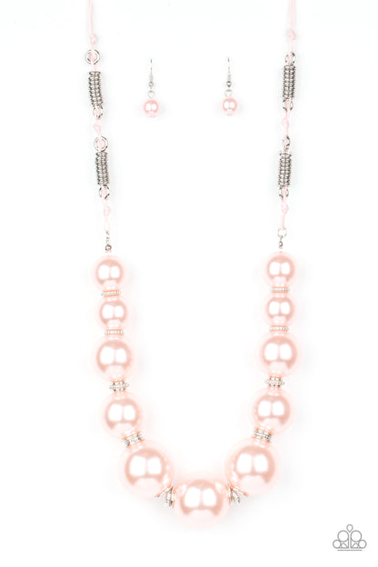 Pearly Prosperity Pink Oversized Pearl Bead Necklace