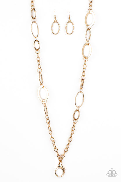 Casually Connected - Gold Lanyard
