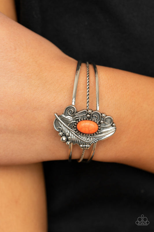 Sahara Solstice - Orange Cuff Bracelet