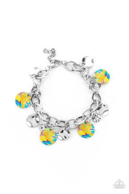 Tie Dye Drama Necklace With Matching Teasingly Tie Dye Bracelet - Jewelry Set
