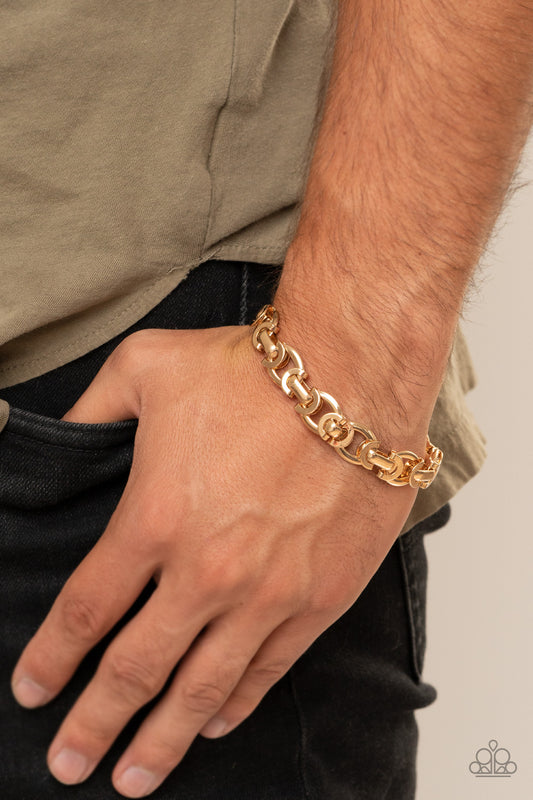 Advisory Warning - Gold Men's Bracelet