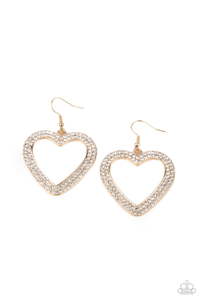 GLISTEN To Your Heart ~ Golden Heart Earrings