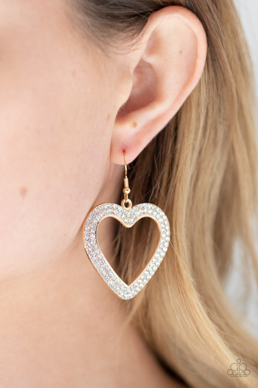 GLISTEN To Your Heart ~ Golden Heart Earrings