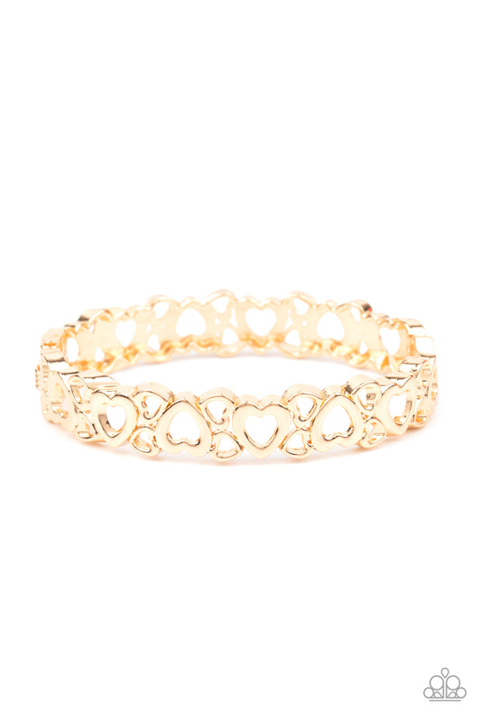 You HEART The Lady! - Gold Heart Silhouette Bracelet