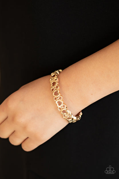 You HEART The Lady! - Gold Heart Silhouette Bracelet