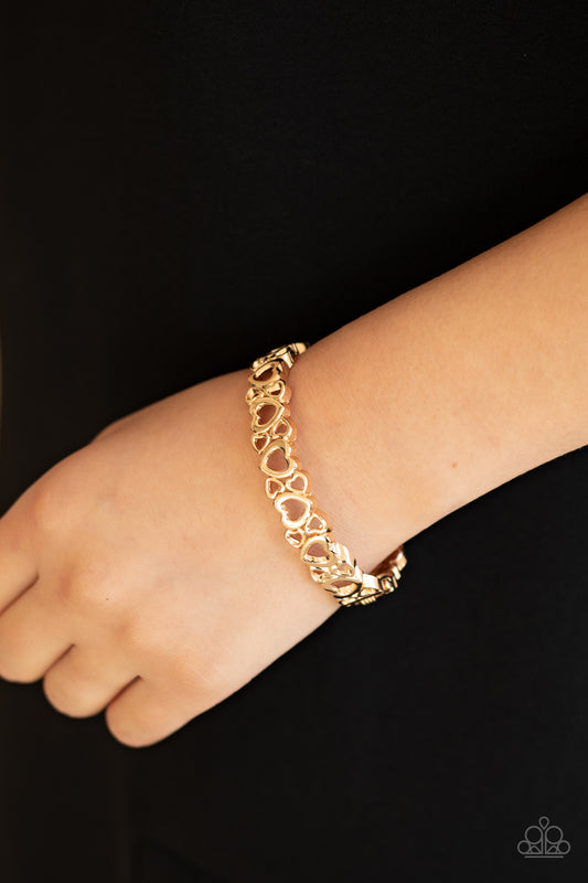 You HEART The Lady! - Gold Heart Silhouette Bracelet