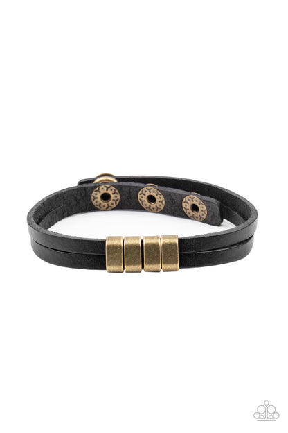 Best ROAM-mate Ever - Black Leather Men's Bracelet