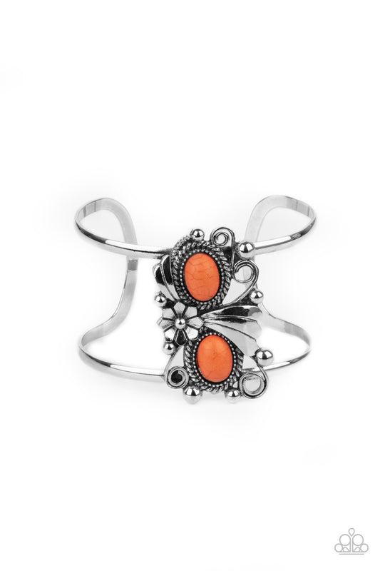Mojave Flower Girl - Orange Stone Cuff Bracelet