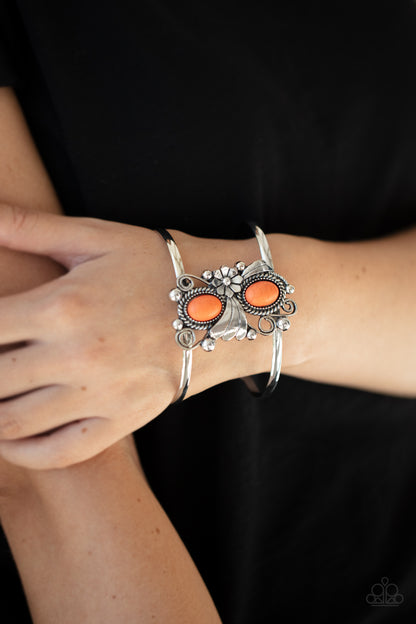 Mojave Flower Girl - Orange Stone Cuff Bracelet