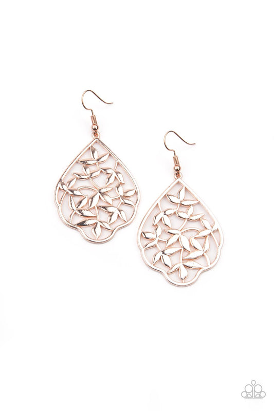 Taj Mahal Gardens - Rose Gold Filgree Earrings