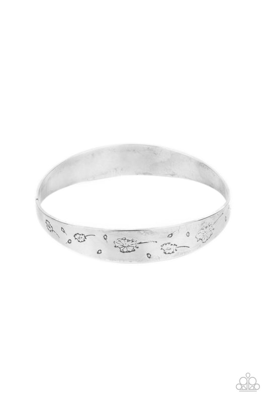 Dandelion Dreamland - Silver Dandelion Bangle