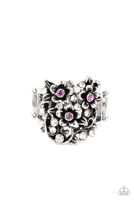 Perfectly Perennial - Purple Floral Ring