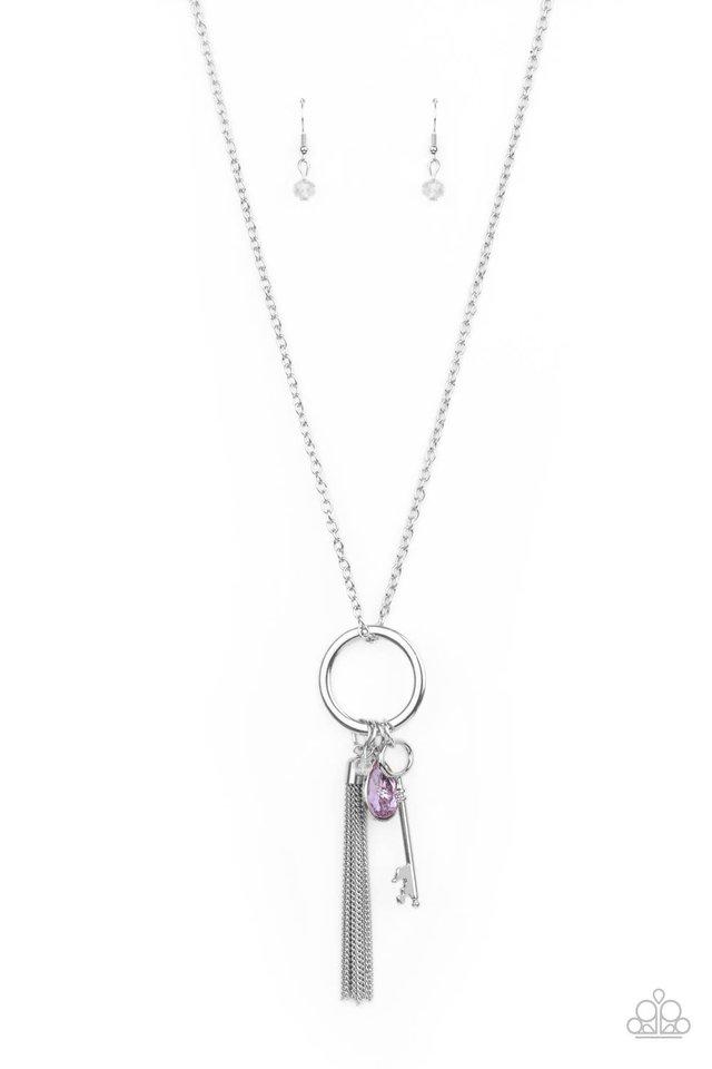 Unlock Your Sparkle Purple Necklace