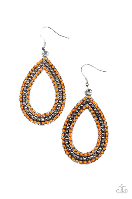 Tear Tracks - Orange Earrings