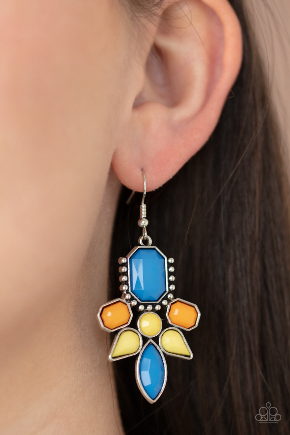 Vacay Vixen - Multi Colored Faceted Earrings