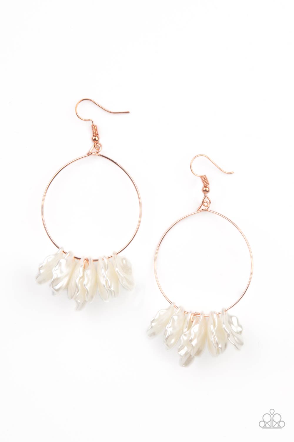 Sailboats and Seashells - Copper Shell-like Earrings