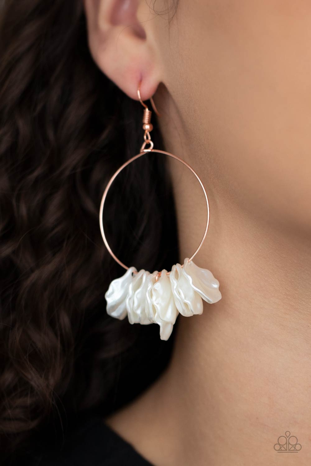 Sailboats and Seashells - Copper Shell-like Earrings