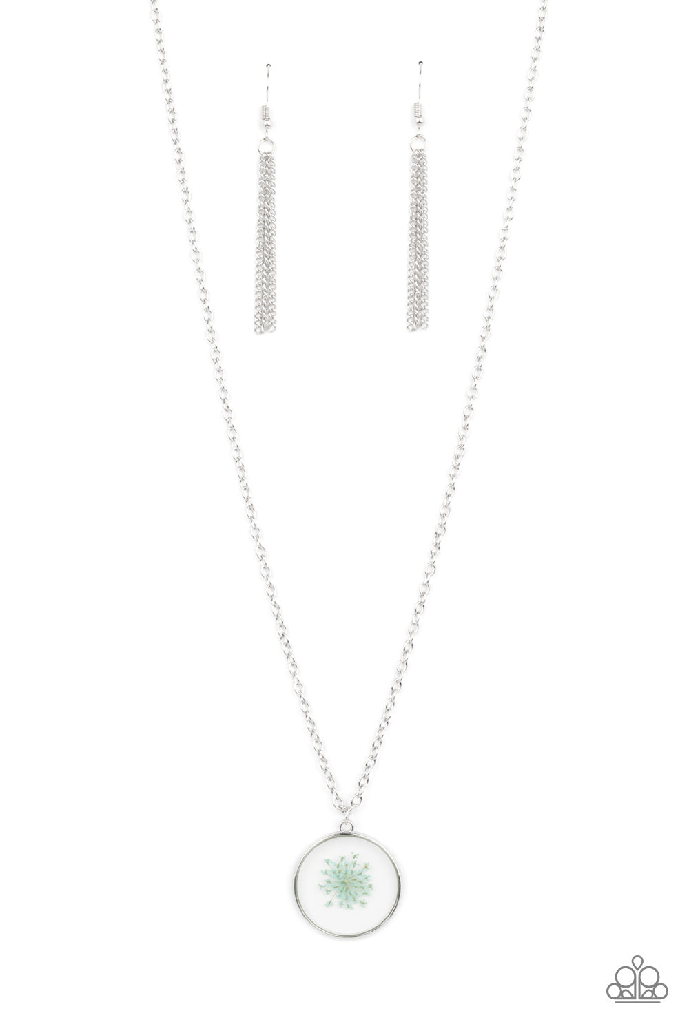Tea Party Tease - Embedded Floral Pendanct