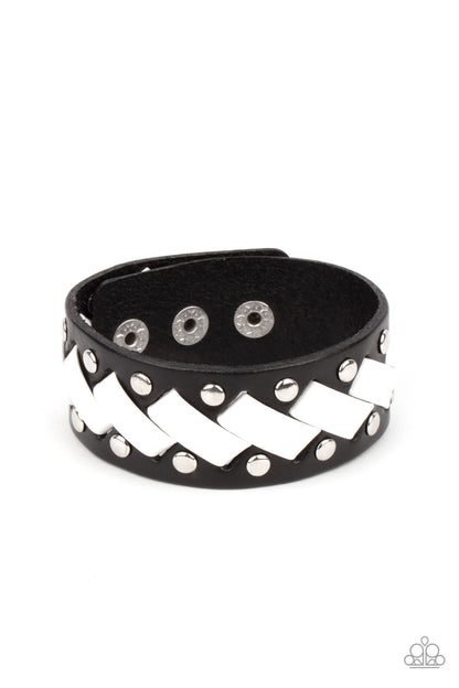 LACES Loaded - Black & White Men's Bracelet