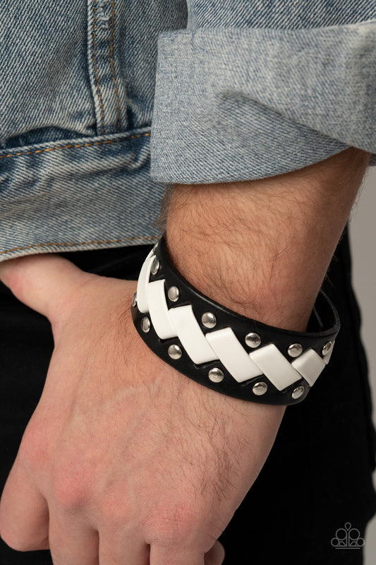LACES Loaded - Black & White Men's Bracelet