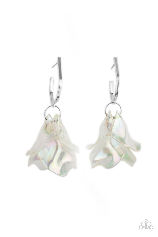Jaw-Droppingly Jelly - Silver and Iridescent Acrylic Earrings