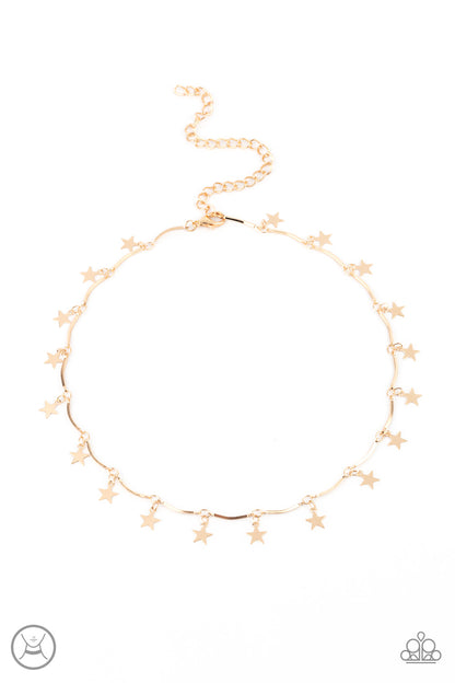 Little Miss Americana with matching bracelet Party in the USA - Gold Paparazzi Set