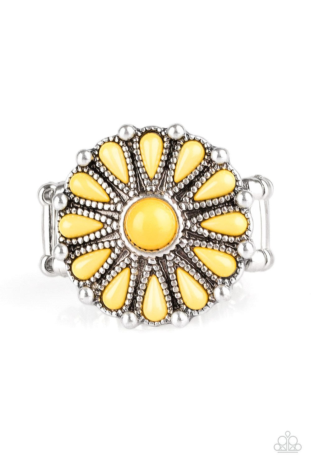 Poppy Pop-tastic - Yellow Flower Ring