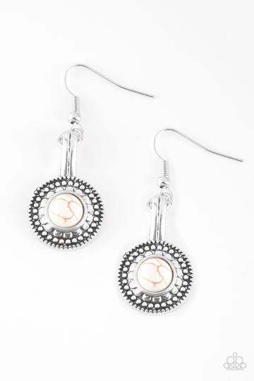 Simply Stagecoach White Earring