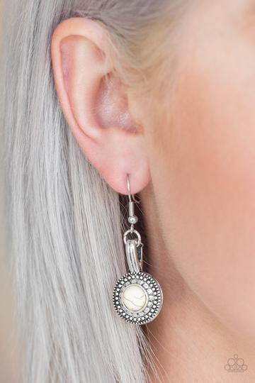 Simply Stagecoach White Earring