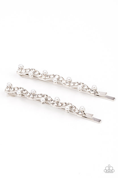 Ballroom Banquet - White Bobby Pin