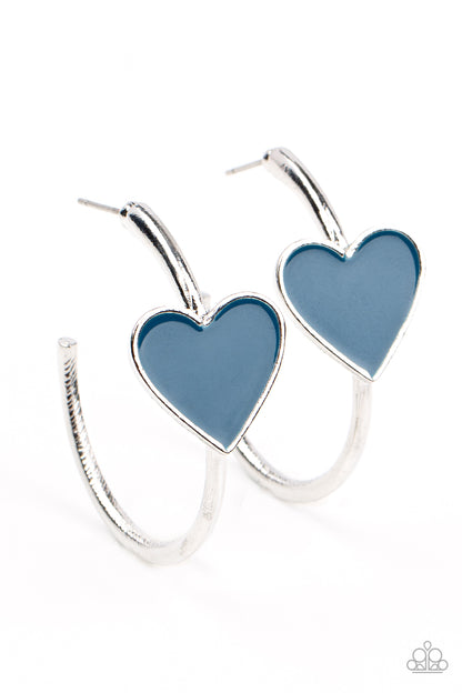 Kiss Up - Blue Heart Hoops