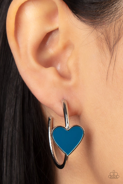 Kiss Up - Blue Heart Hoops